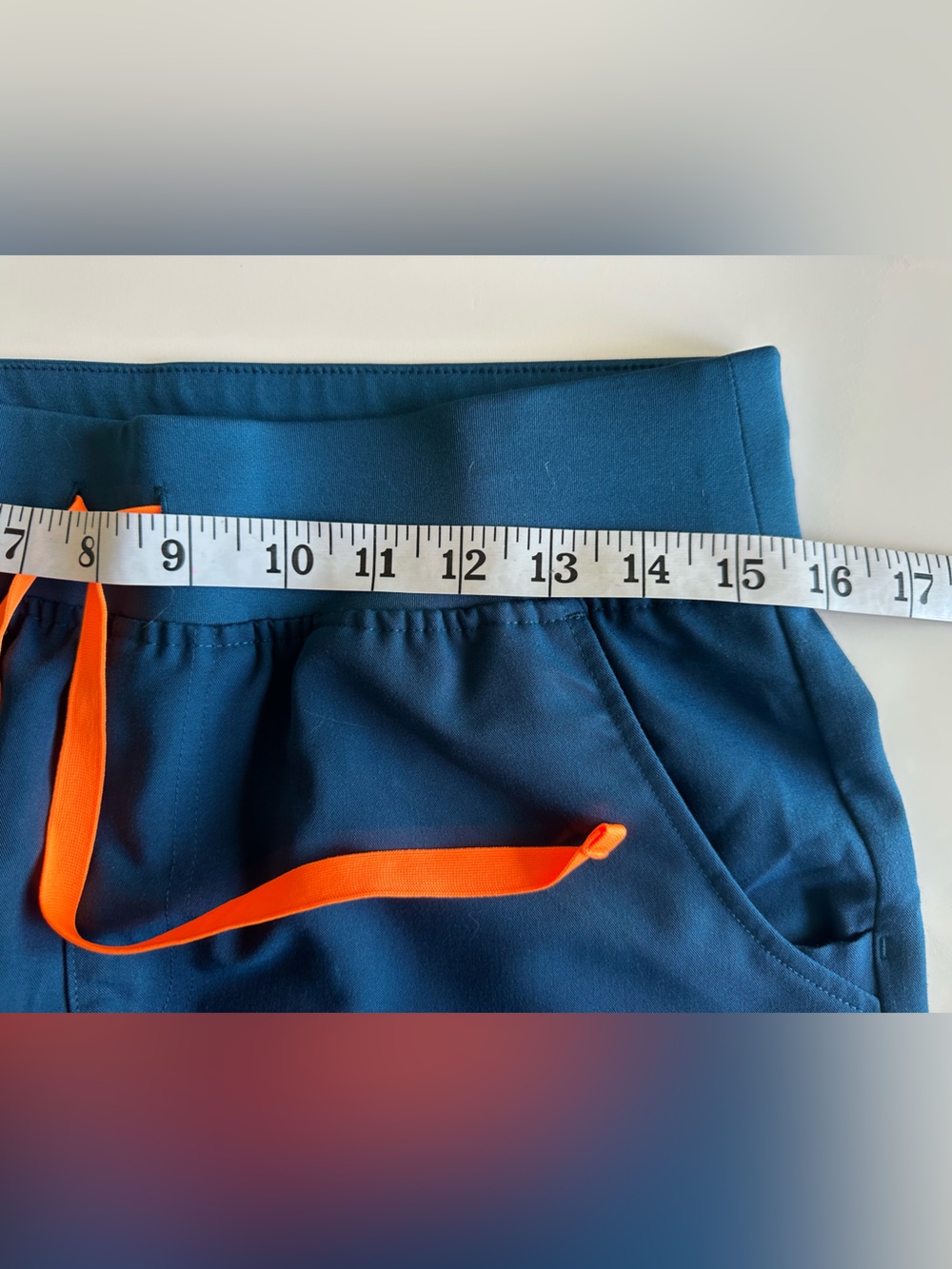 Figs Teal Jogger Pants with Orange Drawstring - Picture 8 of 11